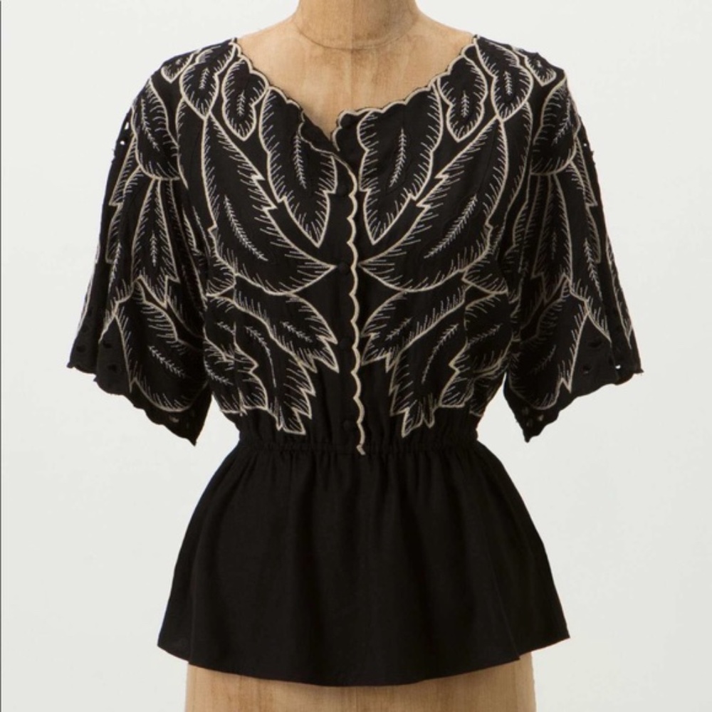 ISO Anthropologie Maple Peplum Top
